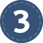 Number three icon